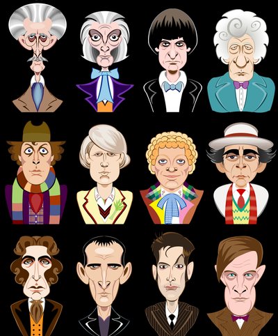 Schauspieler aus der BBC-Fernsehserie Doctor Who (1963-2013) von Neale Osborne